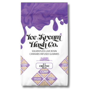 Ice Kream Hash Co. | Cherry | Live Rosin Gummies | [THC:CBD 100mg:200mg]